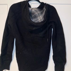 Burberry black zip up sweater